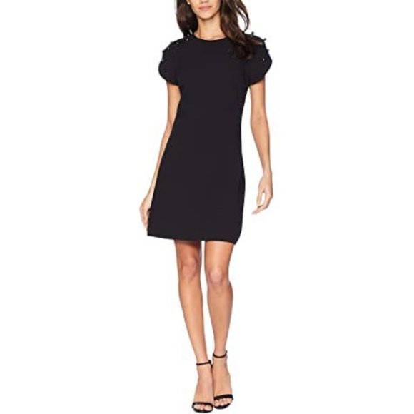 Betsey Johnson Pearl Detailing Little Black Dress XS - Picture 2 of 13